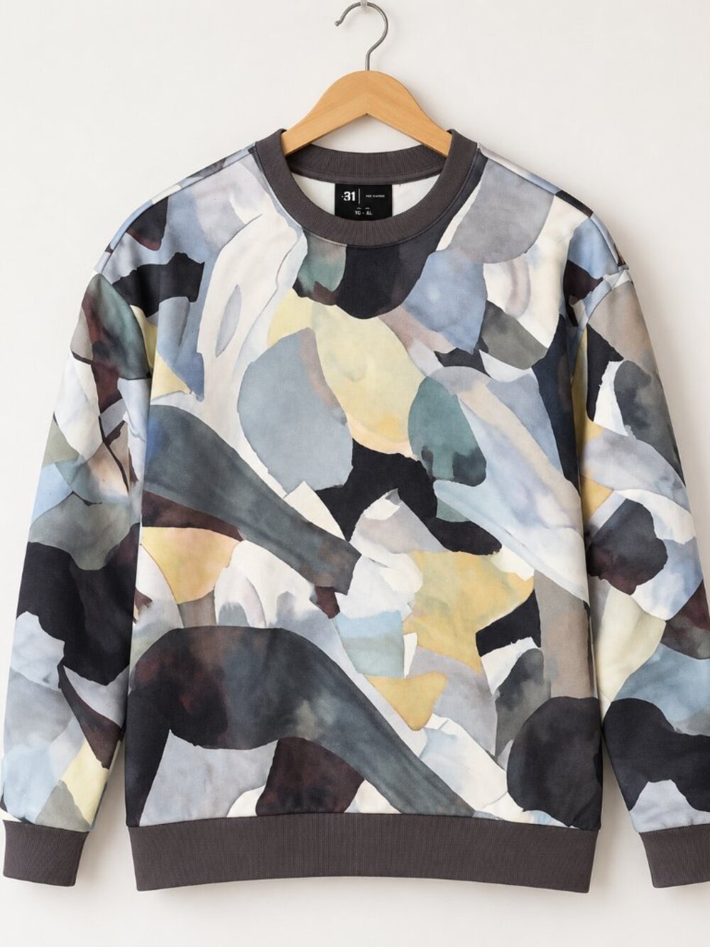 Le 31 Simons Abstract Artwork Comfort Fit Sweatshirt Men’s XL NWT